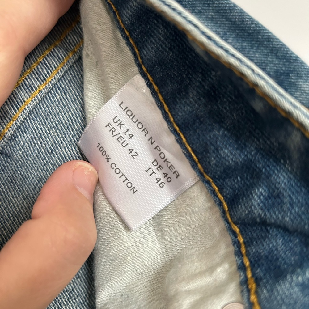NEW CHASKA INDIGO RIPPED BOYFRIEND JEANS - Picture 3 of 5